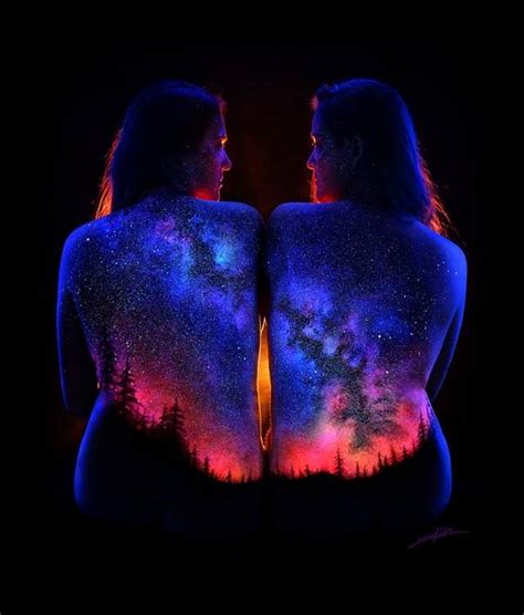 Incredible Black Light Bodyscapes Photography Strange Beaver