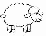 Sheep Outline Coloring Lamb Pages Drawing Printable Face Preschool Print Simple Kids Baby Template Color Cotton Ball Shaun Craft Drawings sketch template
