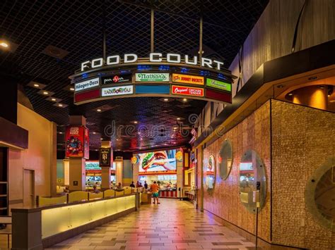 interior view  food court   mgm grand casino editorial stock