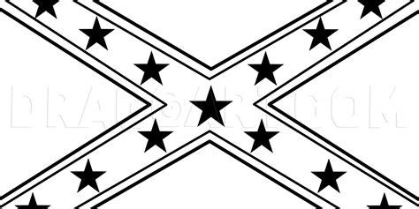 drawing  rebel flag coloring page trace drawing
