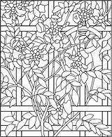 Coloring Pages Tiffany Stained Glass Adult Dover Publications Creative Haven Book Patterns Welcome Windows Magnificent Color Adults Flower Mandala Sheets sketch template