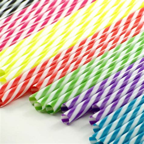 reusable striped plastic straw canada bulk wholesale