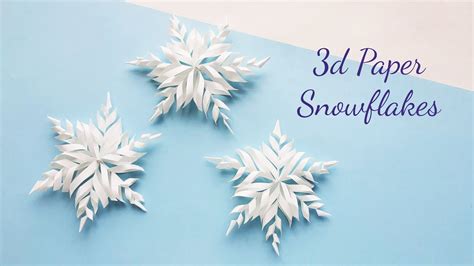 How To Make 3d Paper Snowflakes Diy 3d Snowflakes Easy Christmas