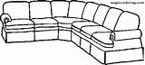 Coloring Sofa Pages Magic Furniture sketch template
