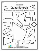 Quadrilaterals Math Worksheets Worksheet Sorting Geometry Grade Shapes Cut Shape Salamanders Sort Activity Mathematics Clip School Gif Probability Outs Types sketch template