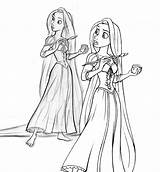 Tangled Coloring Pages Disney Rapunzel Princess If sketch template