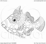 Clown Triggerfish Clipart Illustration Royalty Vector Bannykh Alex Clipground sketch template