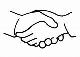 Shaking Hands Coloring Hand Pages Two Cupped Color Template Heart Clip Clipart Kids Together People Shaped Drawing Holding sketch template