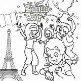 Bastille Coloring Juillet Vive Paris Le Happy Pages Kids sketch template