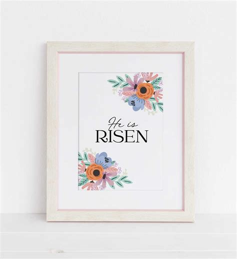 risen  printable easter sign clementine creative