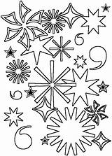 Coloring Pages July 4th Fireworks Kids Fourth Printable Color Firework Independence Sheets Print Colouring Vuurwerk Adult Kleurplaten Clipart Activity Disney sketch template
