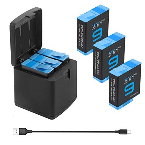 zthy  pack hero   replacement batteries   channel usb quick charger  type  cord