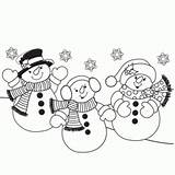 Coloring Snowman Christmas Pages Snowmen Three Kids Color Printable Santa Printables Colouring Fun Snow Letters Recipes Cute Online Coloriage Print sketch template