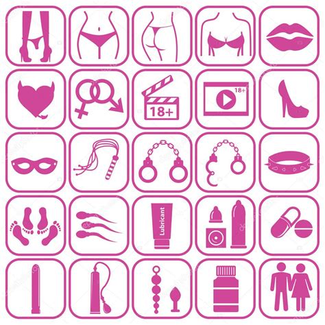 Sex Icons Set Symbol Xxx — Stock Vector © Royalty 75504121
