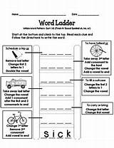 Word Long Ladders Cvce Cvc Words Vowel Short Preview sketch template
