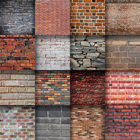 brick wall digital paper textures graphic  oldmarketdesigns