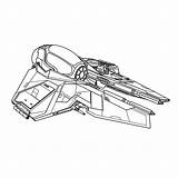 Jedi Starfighter Kleurplaten sketch template