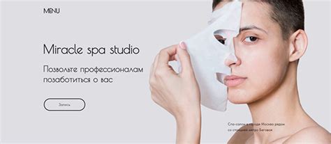 miracle spa website  behance