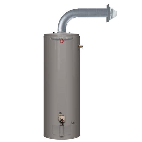 rheem performance  gal tall  year  btu natural gas direct vent tank water heater