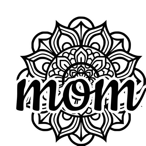 mom mandala  vector art  vecteezy