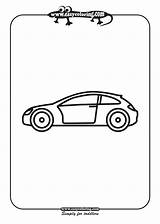 Car Cars Coloring Five Simple Easy sketch template
