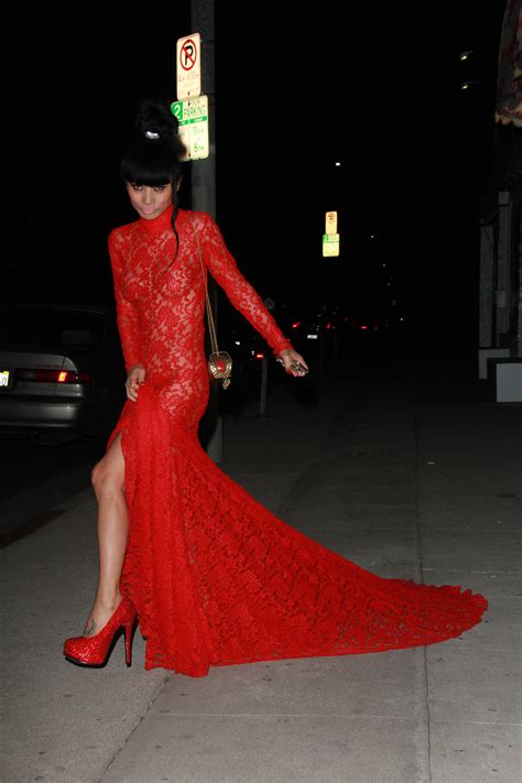 Bai Ling Going To A Valentine S Day Party Braless And Pantyless In A