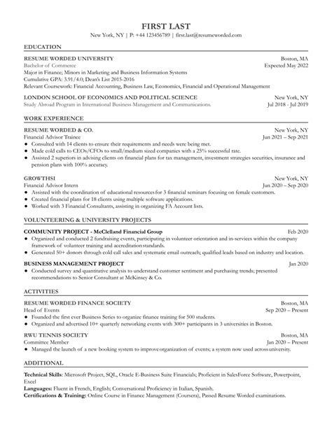 financial analyst resume examples   resume worded