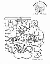 Coloring Christmas Pages Santa Claus Twas Before Coca Cola Holiday Printable July Cards Pre Placemats Para Night Colorear Printables Maze sketch template
