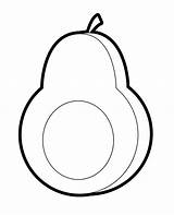 Avocado Aguacate sketch template