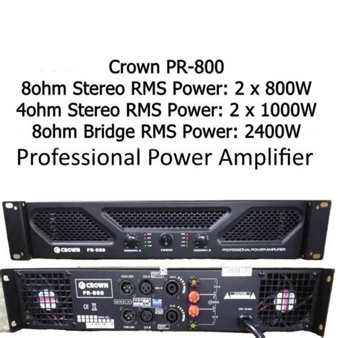 crown premium professional power amplifier pr  shopee philippines