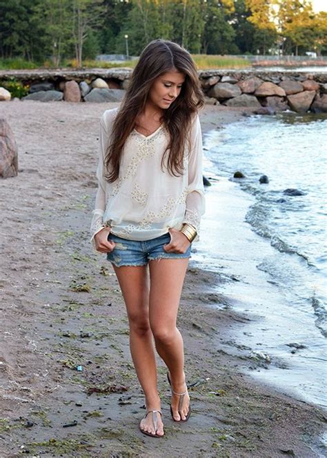 49 Best Outfits With Shorts Images On Pinterest Feminine