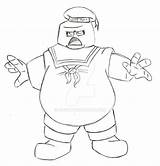 Stay Puft Coloring Pages Printable Marshmallow Man Template sketch template