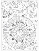 Coloring Pages Astrology Book Shadows Printable Horoscope Adult Borders Wheel Dividers Witch Sheets Color Shadow Getcolorings Getdrawings Wicca Wiccan Read sketch template