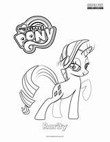 Coloring Pony Rarity Little Fun sketch template