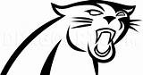 Panthers Carolina Logo Draw Step Dragoart sketch template