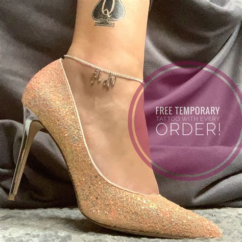 Modeschmuck Gold Euro Anklet Ankle Chain Mfm Symbols Swinger