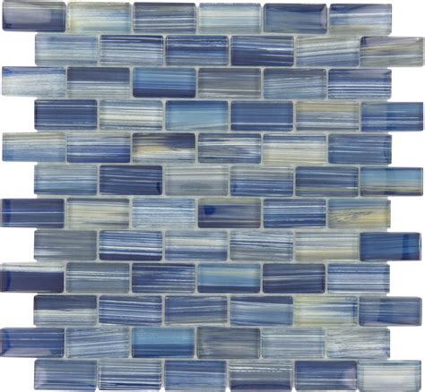 Watercolor Blue Glass Pool Tile Glass Mosaic Pool Tiles