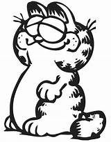 Garfield Coloring Pages Cartoon Color Cat Clipart Scared Printable Popular Library Books Coloringhome sketch template