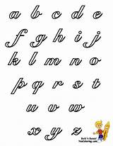 Coloring Pages Cursive Letters Alphabet Bubble Lowercase Kids Easy Letter Classic Individual Uppercase Visit Gif Script Print These Numbers Fonts sketch template