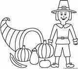 Coloring Plenty Horn Pilgrim Thanksgiving Autumn Fall Horns Activity Great Do Print Bigactivities sketch template