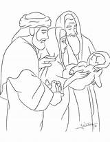 Coloring Jesus Temple Anna Simeon Pages Sunday School Bible Craft Crafts Baby Presentation Presenting Activities Kids Sheets Colouring Presented Luke sketch template