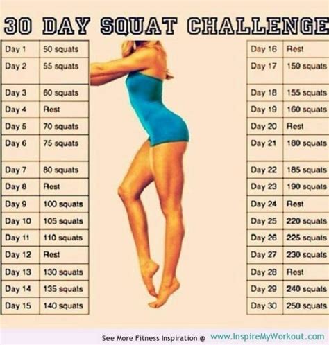 30 day squat challenge squat challenge fitness motivation 30 day