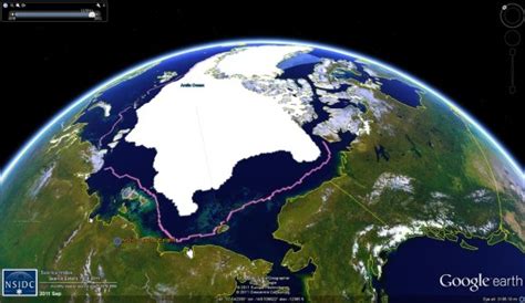 sea ice extent animation updated   google earth blog