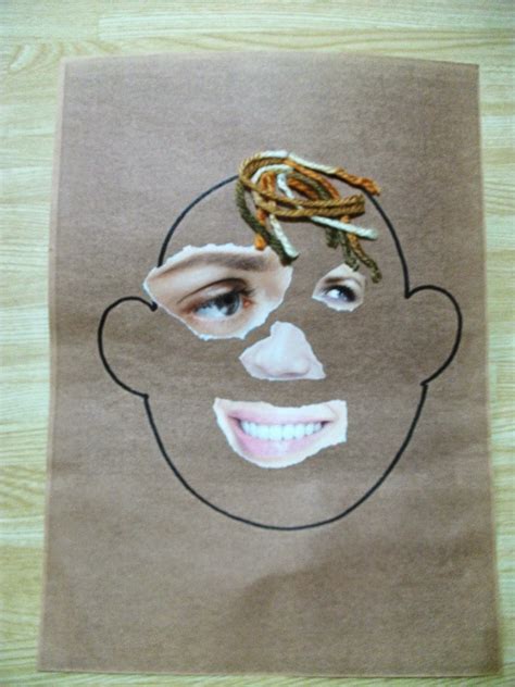 preschool crafts  kids funny face collage craft