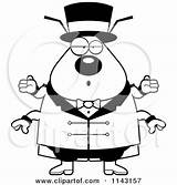 Flea Chubby Shrugging Circus Master Clipart Cartoon Cory Thoman Outlined Coloring Vector Collc0121 Royalty sketch template