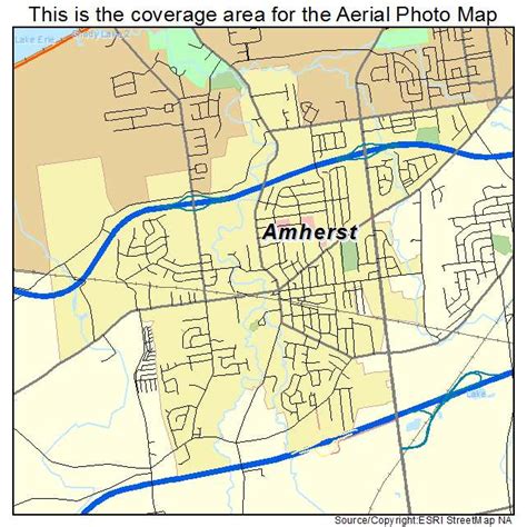 aerial photography map  amherst  ohio