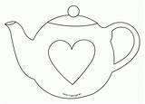 Teapot Coloringhome Hatter Mad sketch template
