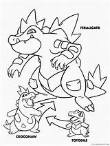 Coloring4free Totodile Croconaw sketch template