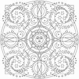 Coloring Mandala Adults Pages Books Visit Adult sketch template