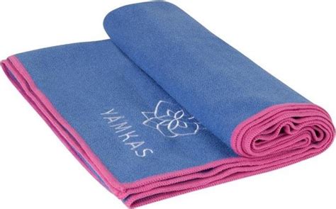 yoga handdoek  microfiber anti slip xcm blauw bol
